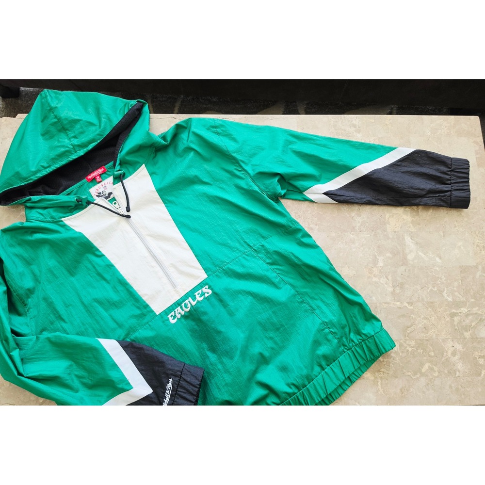 Mitchell & Ness Philadelphia EAGLES NFL Throwback KELLY GREEN Anorak Jacket 2X